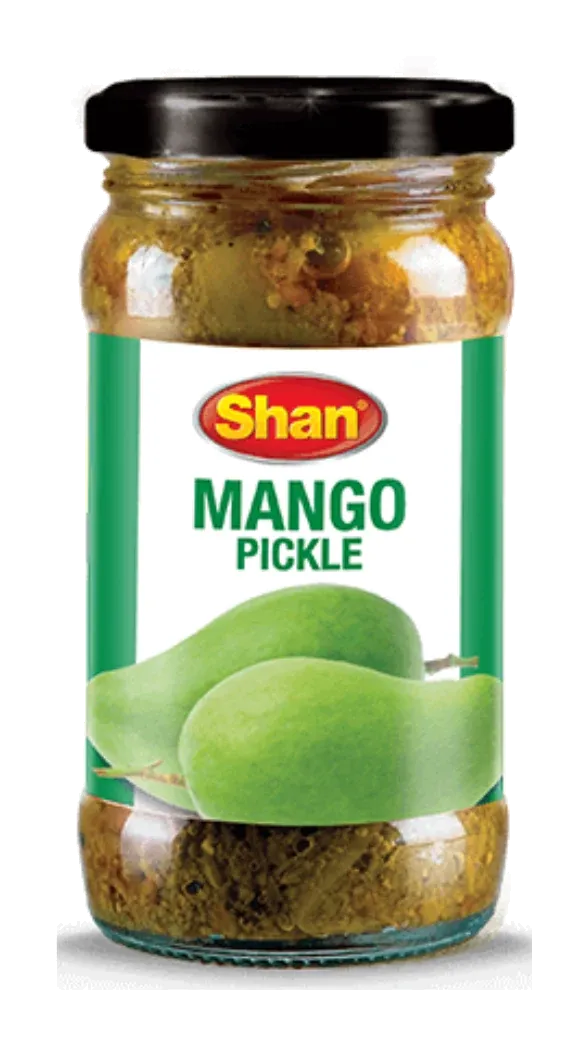 Shan Mango Pickle by Shan product pack, background removed