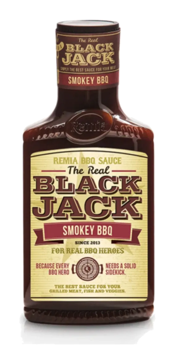 Smokey BBQ Sauce by Remia product pack, background removed