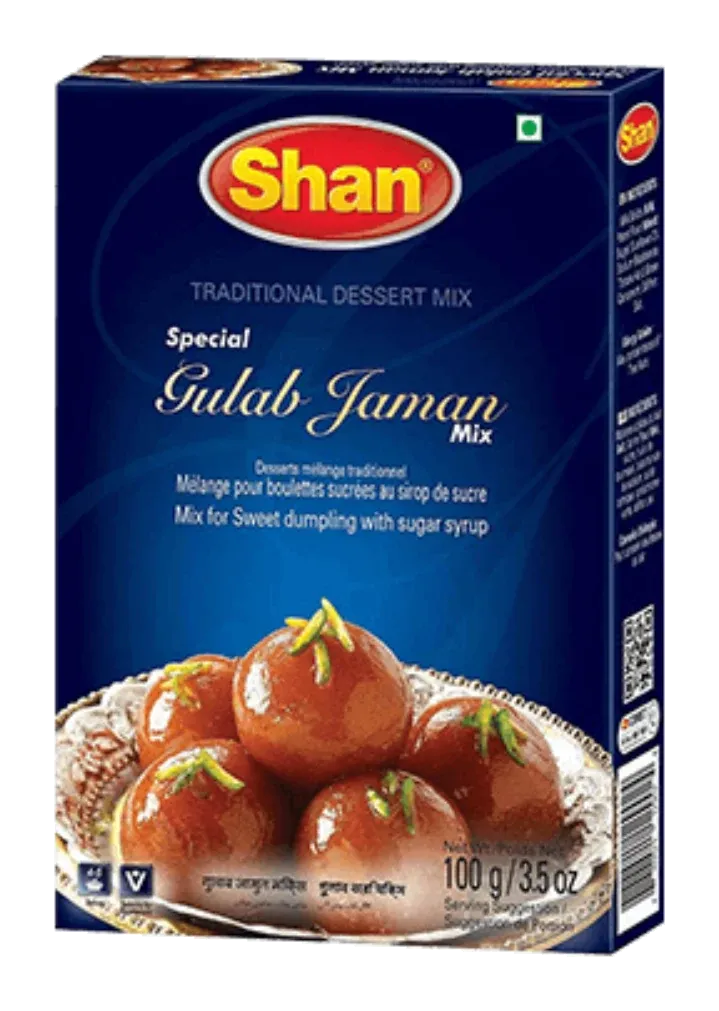 Special Gulab Jaman Mix by Shan product pack, background removed