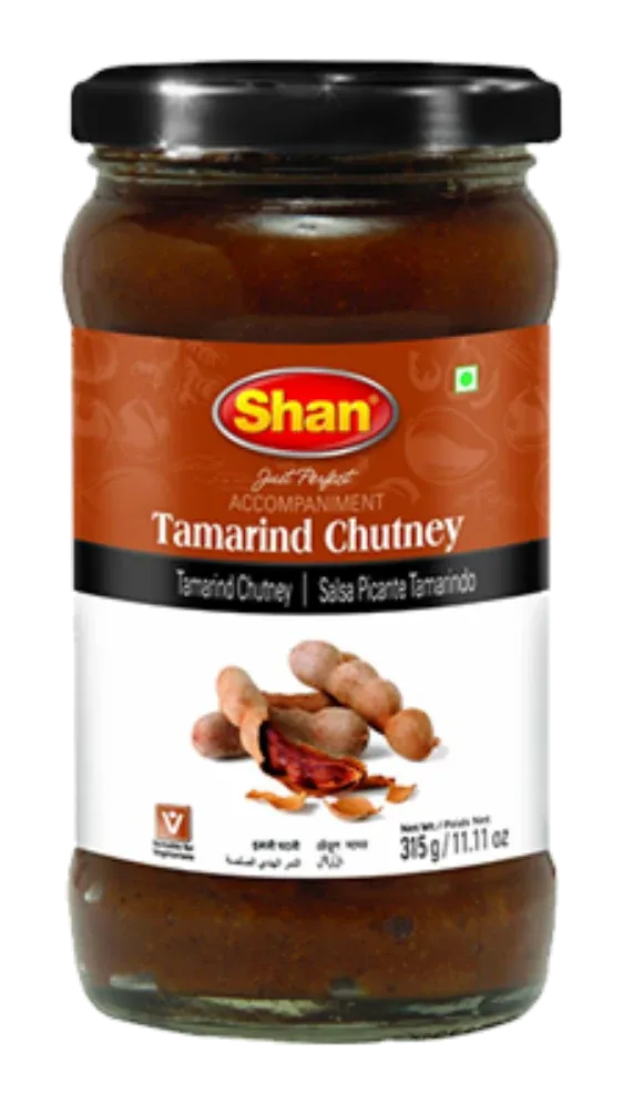 Tamarind Chutney by Shan product pack, background removed