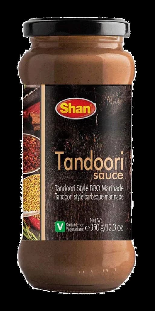 Tandoori Chicken Sauce by Shan product pack, background removed