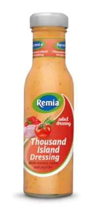 Thousand Island Dressing by Remia product pack, background removed