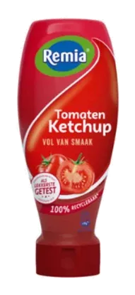 Tomato Ketchup by Remia product pack, background removed