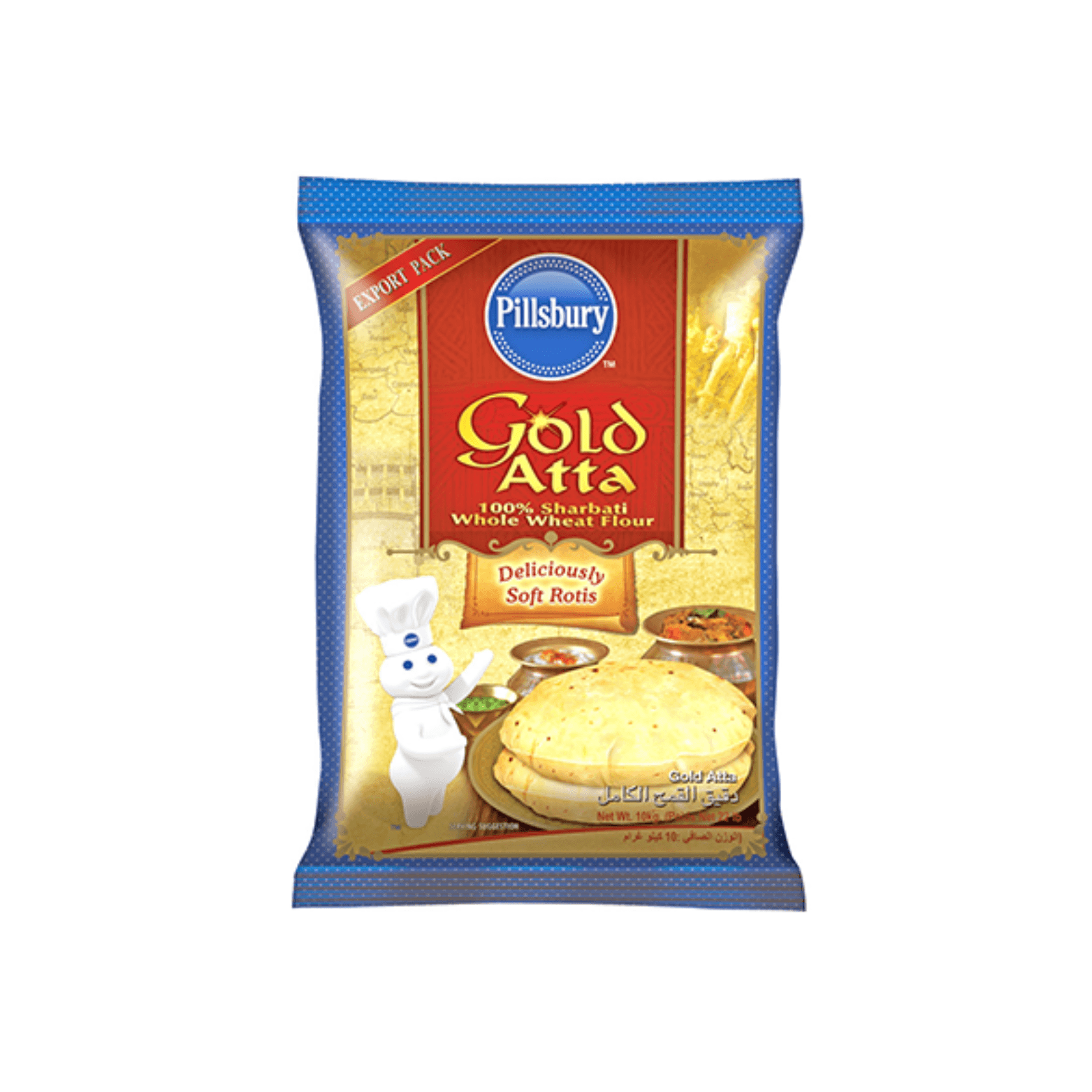 Pillsbury Atta Flour Gold pack shot