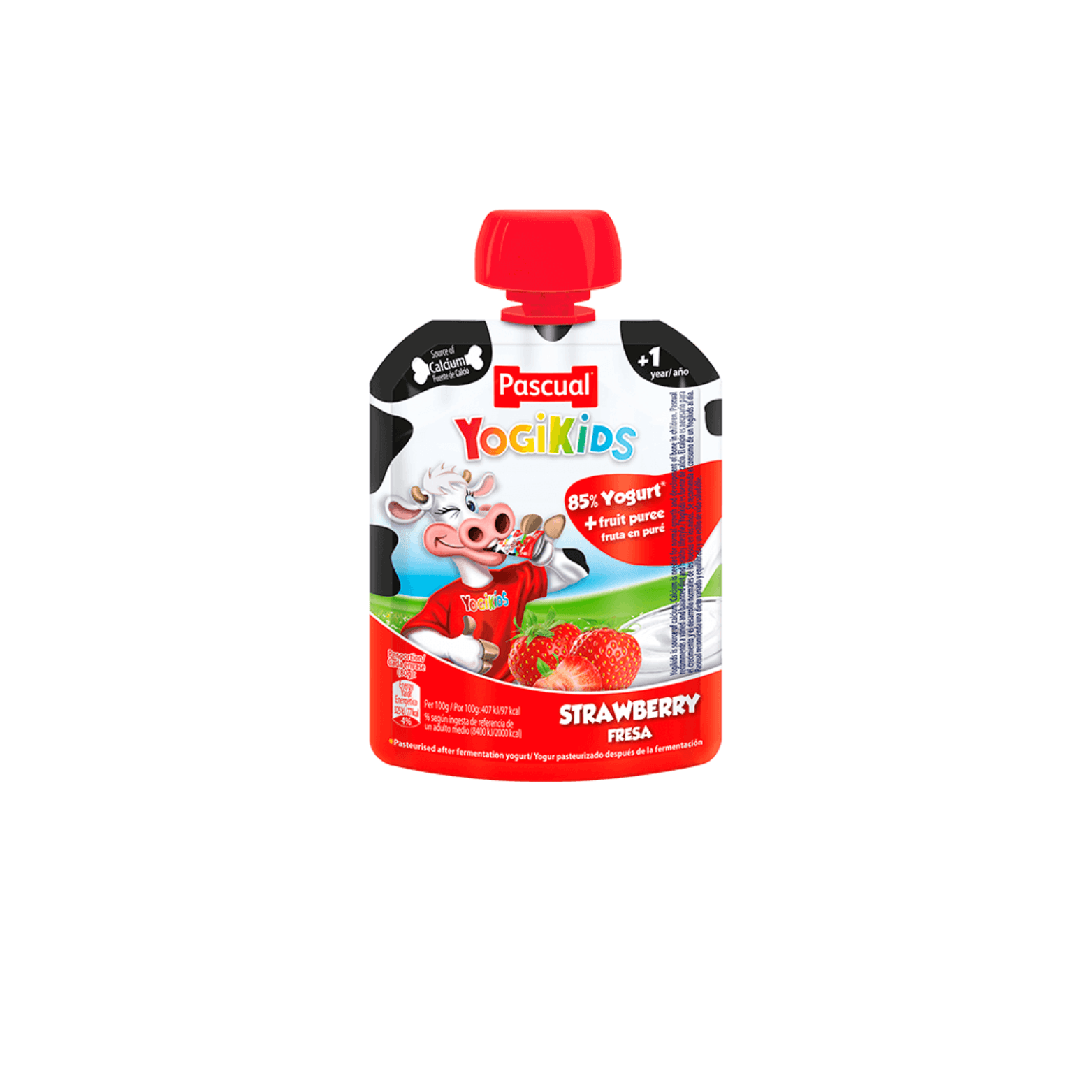 Pascual Pascual Yogikids Strawberry Pouch pack shot