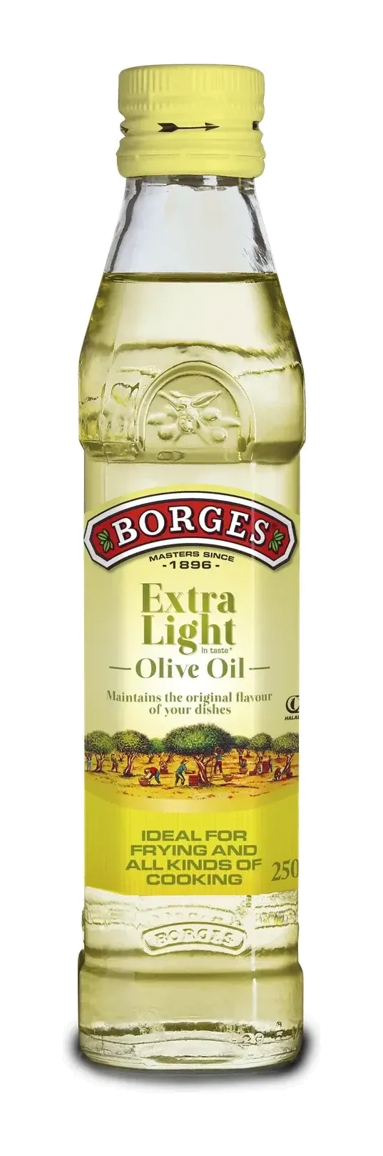 Borges Extra Light Olive Oil by Borges product pack, background removed
