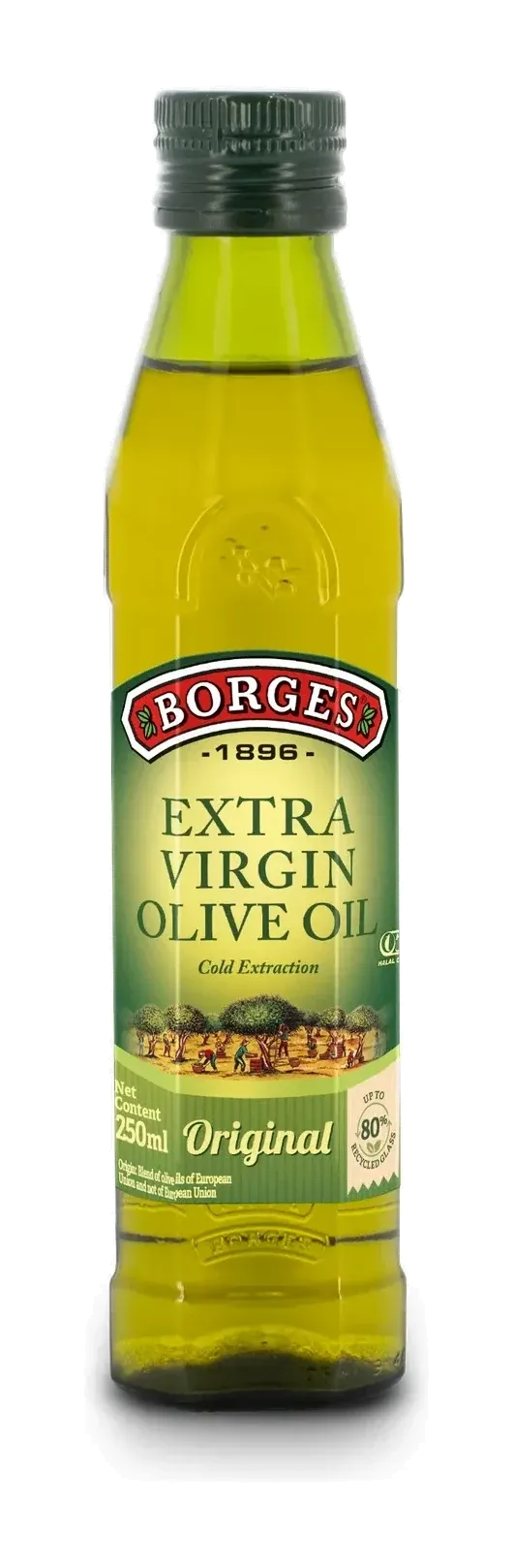 Borges Extra Virgin Olive Oil by Borges product pack, background removed