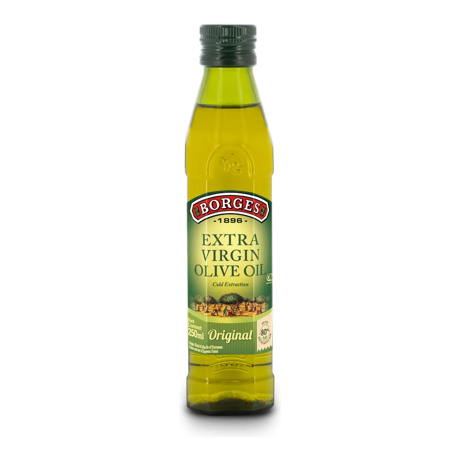 Borges Extra Virgin Olive Oil 250ml glass bottle studio packshot