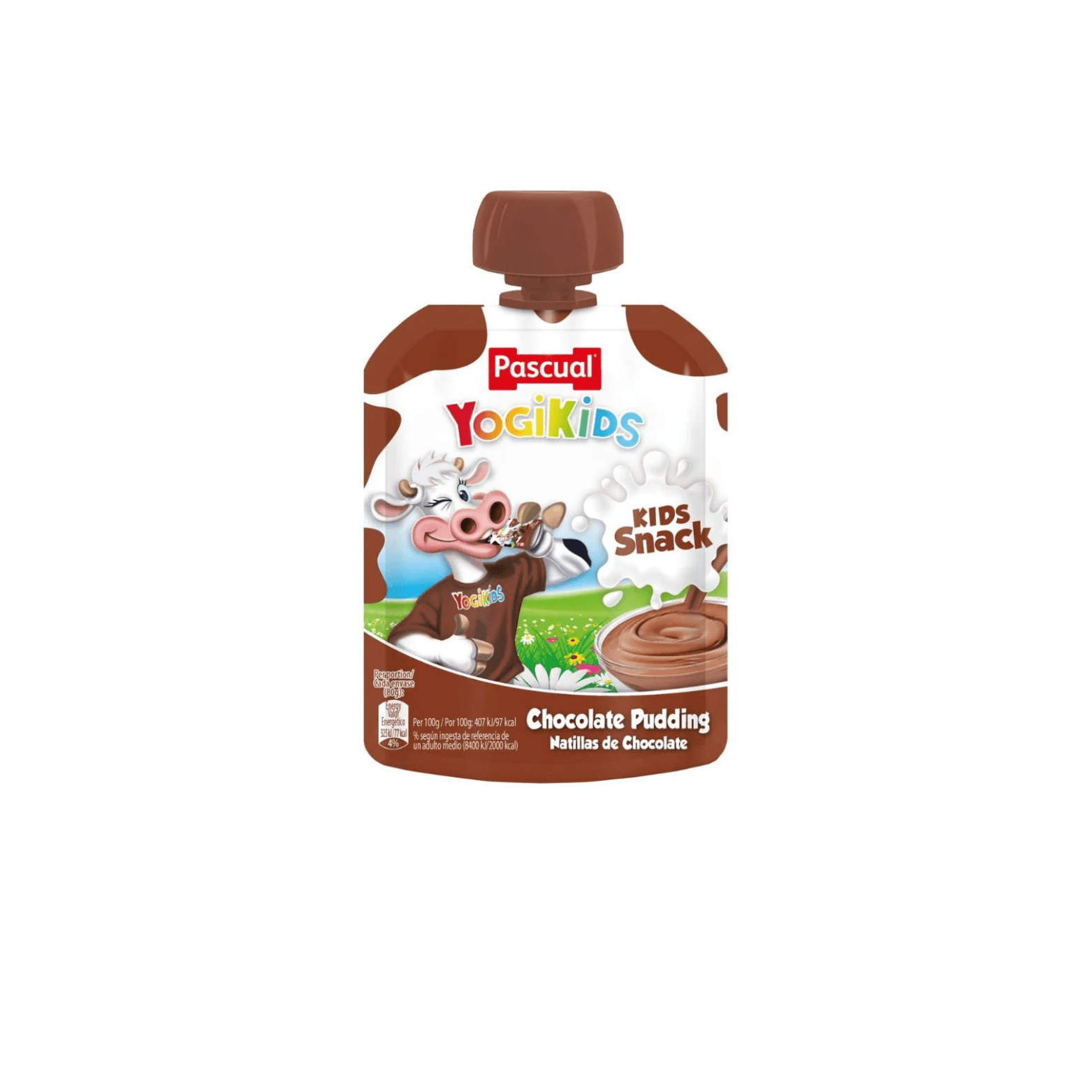 Pascual Pascual Yogikids Chocolate Pudding Pouch pack shot