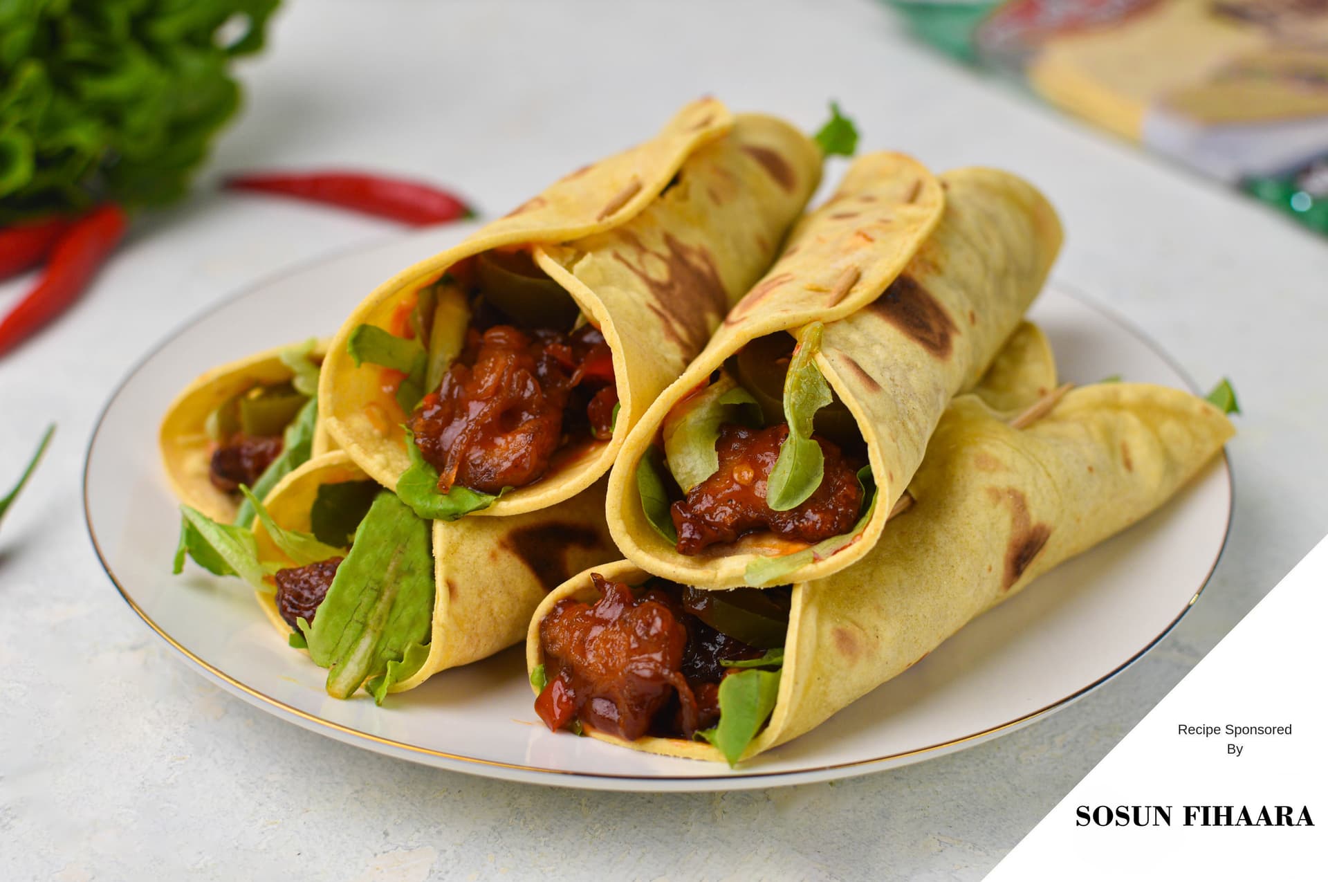 Chilli Chicken Wraps — photograph by lonumedhu.com