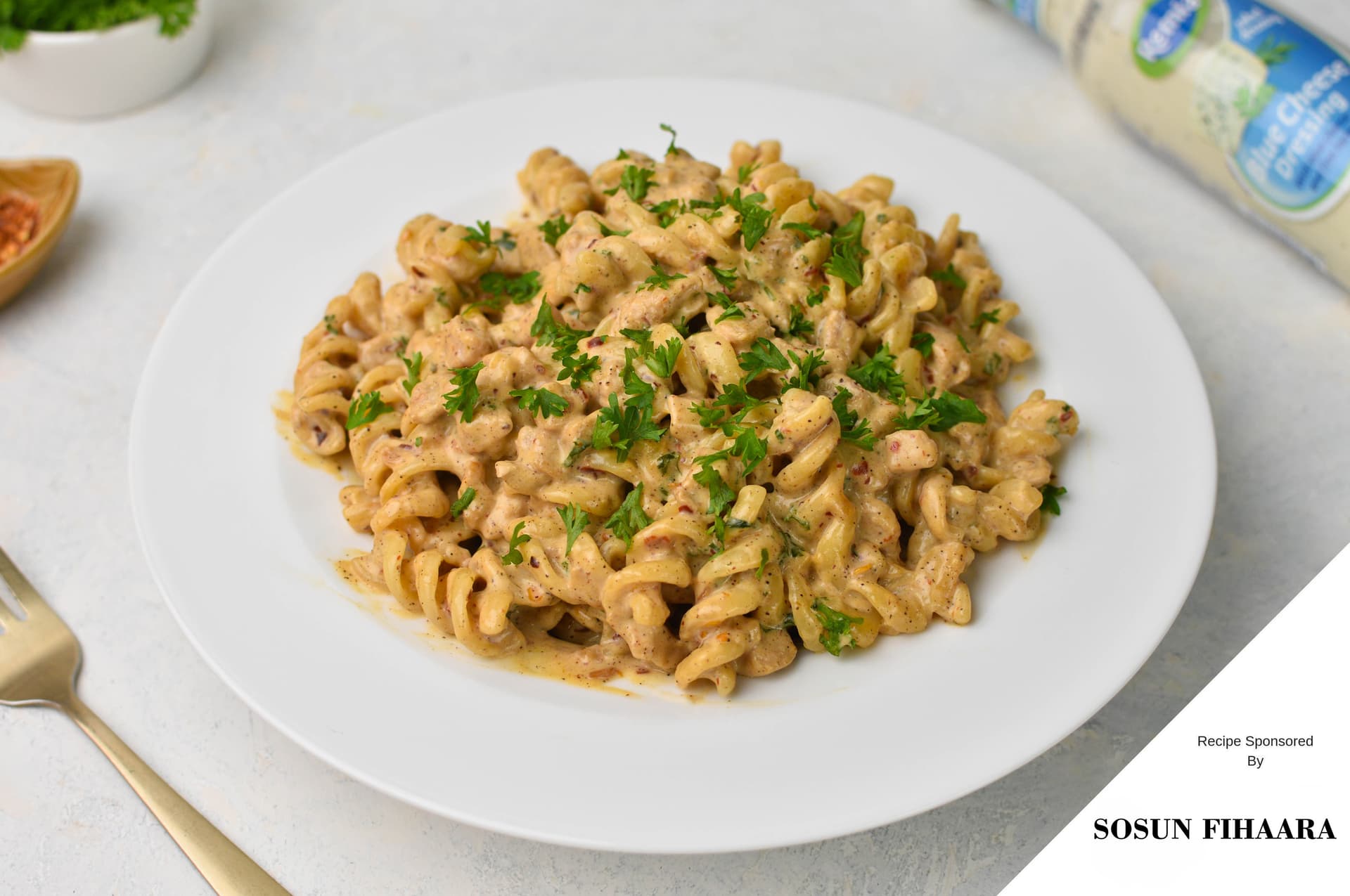 Creamy Blue Cheese Pasta — photograph by lonumedhu.com